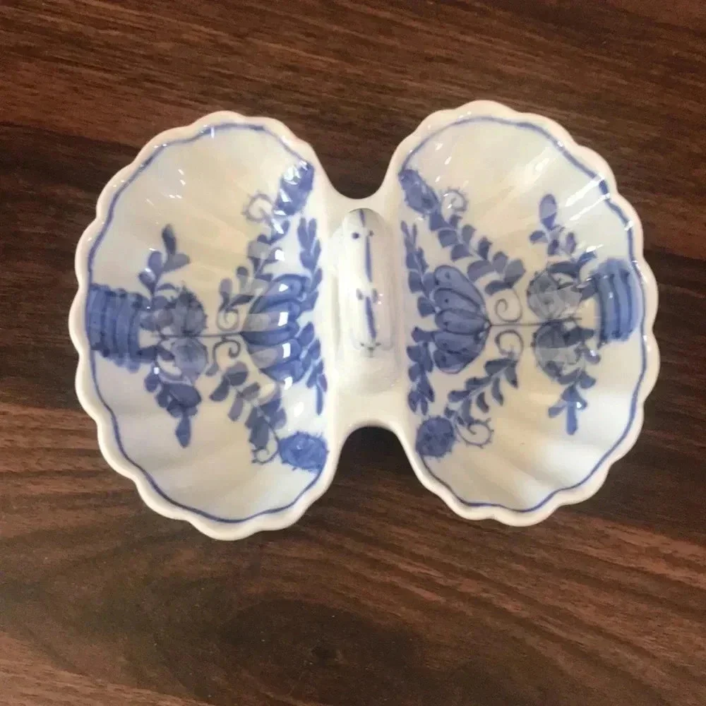 Blue and White Divided Tray